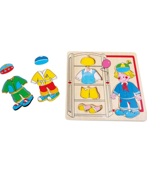 Legler drevene oblekaci puzzle chlapec a