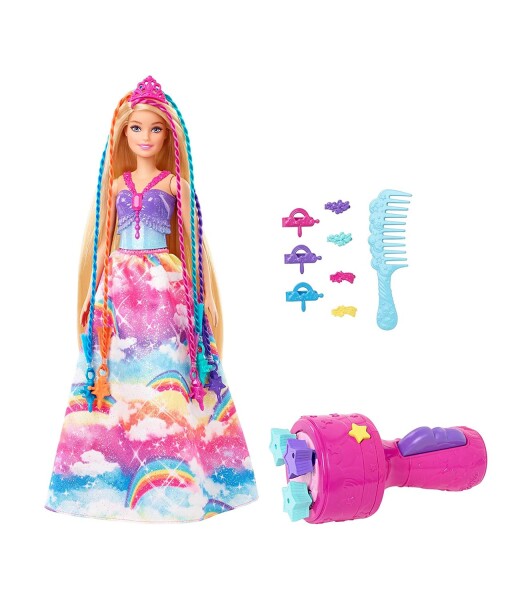 Mattel Barbie Dreamtopia princezna s barevnymi vlasy herni set a