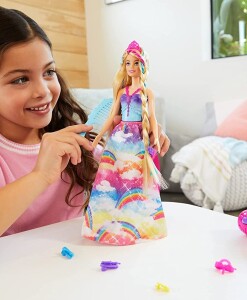 Mattel Barbie Dreamtopia princezna s barevnymi vlasy herni set b