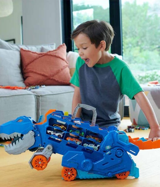 Hot Wheels City T-rex tahac se svetly a zvuky c