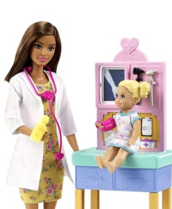 Mattel Barbie povolani herni set detska doktorka bruneta b