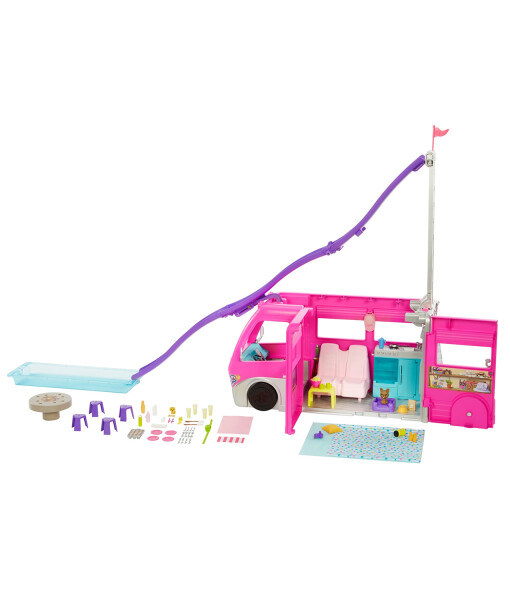 Mattel Barbie karavan snu s obri skluzavkou a